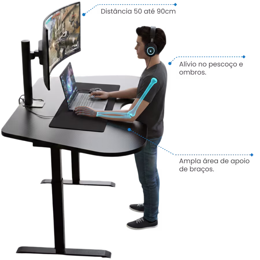 Mesa ergonômica empresarial