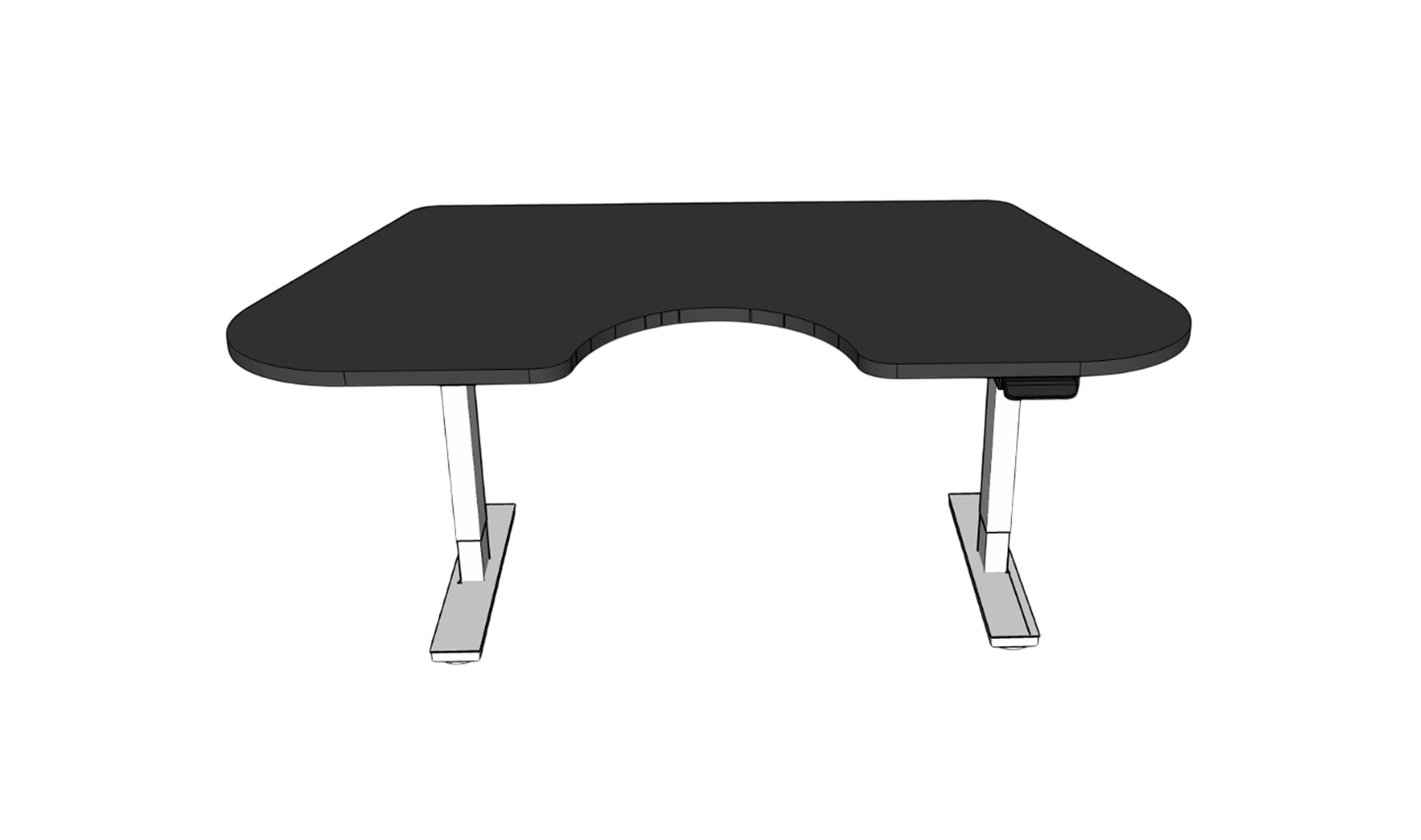 Mesa ergonômica com regulagem de altura
